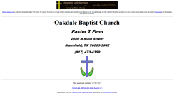 Desktop Screenshot of oakdale.baptist-church-online.us
