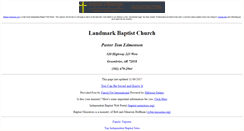 Desktop Screenshot of landmark.baptist-church-online.us